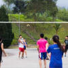 A volleyball court out in the open for refreshing games